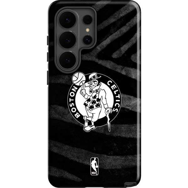 NBA Boston Celtics Black Animal Print Galaxy S26 Ultra Impact Case