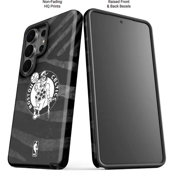 NBA Boston Celtics Black Animal Print Galaxy S26 Ultra Impact Case