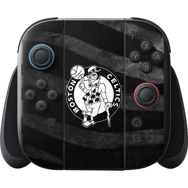 NBA Boston Celtics Black Animal Print Nintendo Switch 2 (2025) with Joy-Con Skin