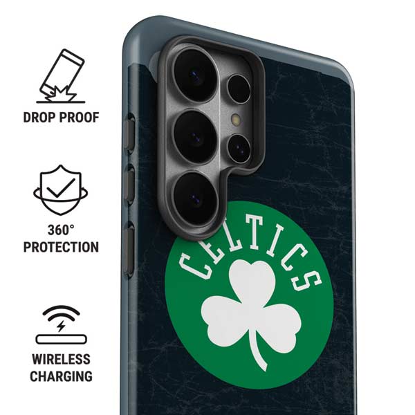 NBA Boston Celtics Black Secondary Logo Galaxy S26 Ultra Impact Case