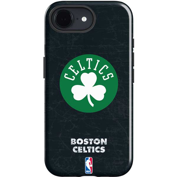 NBA Boston Celtics Black Secondary Logo iPhone 16e Impact Case