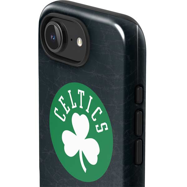 NBA Boston Celtics Black Secondary Logo iPhone 16e Impact Case