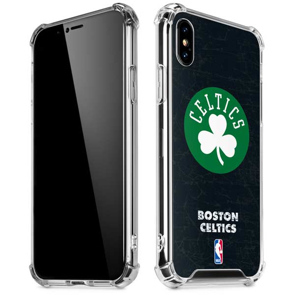 NBA Boston Celtics Black Secondary Logo iPhone X/XS Clear Case