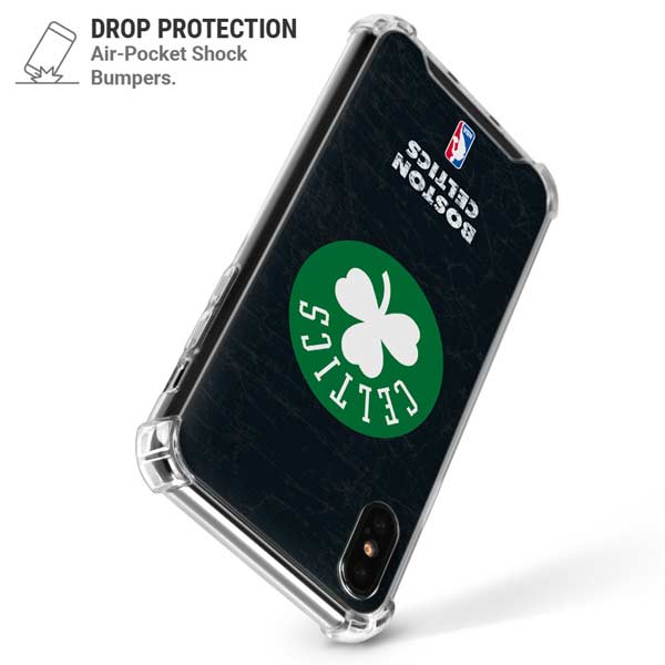 NBA Boston Celtics Black Secondary Logo iPhone X/XS Clear Case