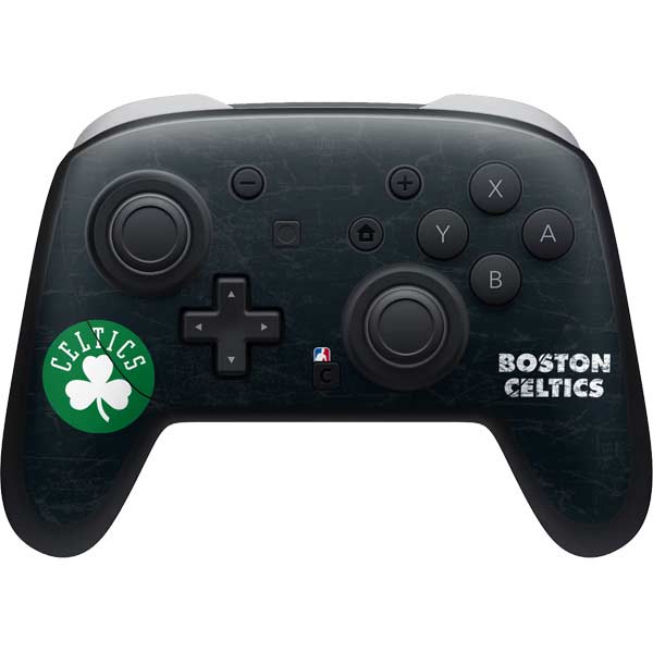 NBA Boston Celtics Black Secondary Logo Nintendo Skins