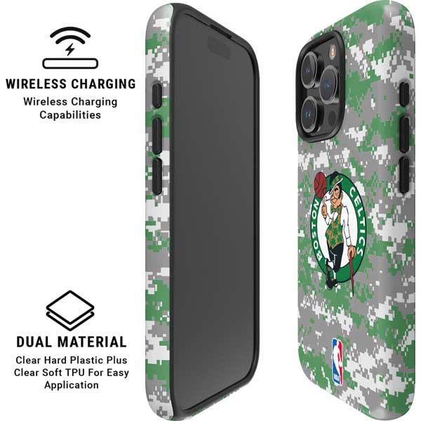 NBA Boston Celtics Digi Camo iPhone 16 Pro Max Magsafe Impact Case