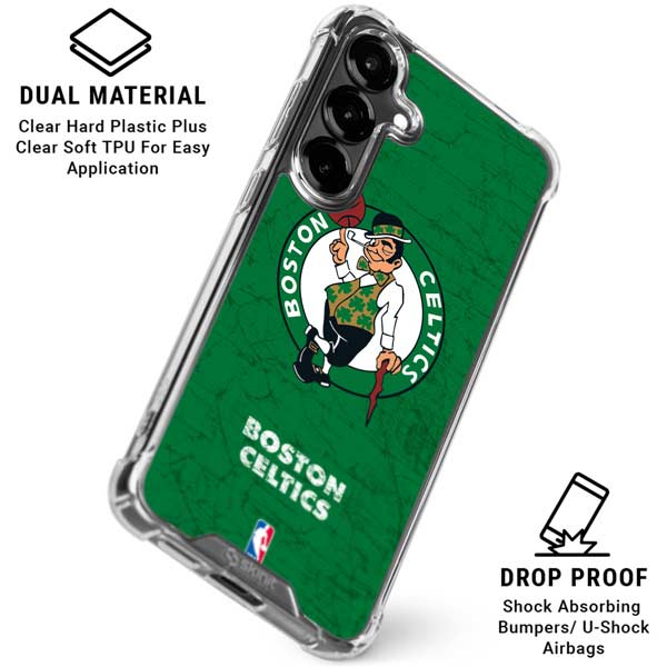 NBA Boston Celtics Green Primary Logo Galaxy S26 Plus Clear Case