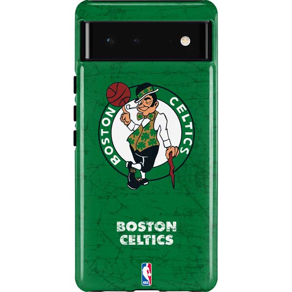NBA Boston Celtics Green Primary Logo Pixel Cases