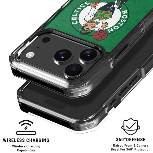 NBA Boston Celtics Green Primary Logo iPhone 17 Pro Clear Case