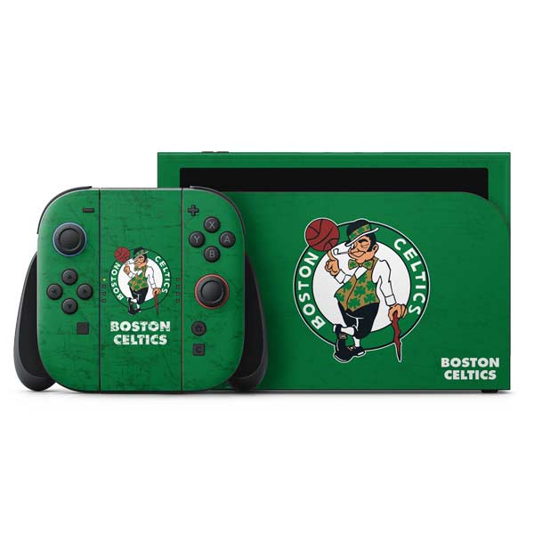 NBA Boston Celtics Green Primary Logo Nintendo Skins