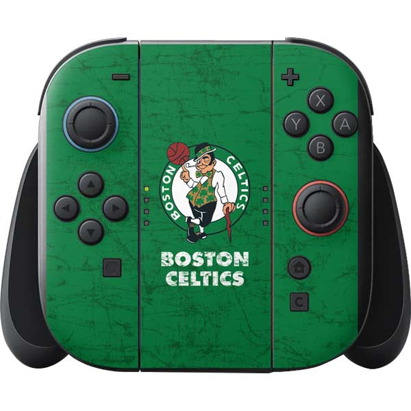 NBA Boston Celtics Green Primary Logo Nintendo Switch 2 (2025) with Joy-Con Skin