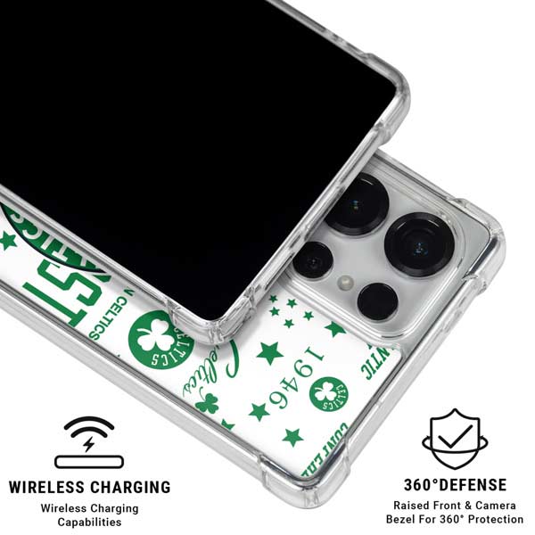 NBA Boston Celtics Historic Blast Galaxy S25 Ultra Clear Case
