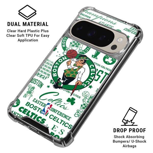 NBA Boston Celtics Historic Blast Pixel 9 Pro XL Clear Case