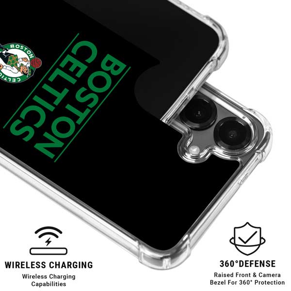 NBA Boston Celtics Standard - Black Galaxy S26 Clear Case