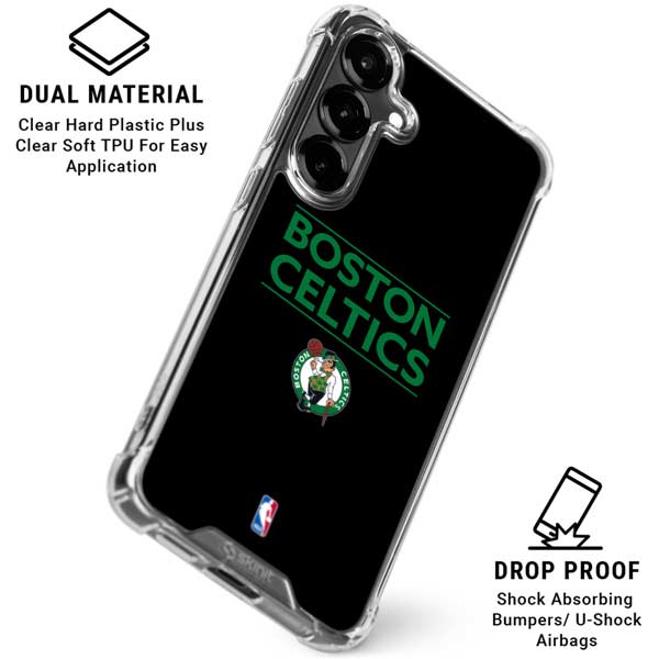 NBA Boston Celtics Standard - Black Galaxy S26 Clear Case