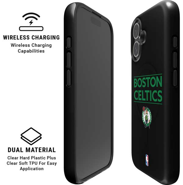 NBA Boston Celtics Standard - Black iPhone 16 Magsafe Impact Case