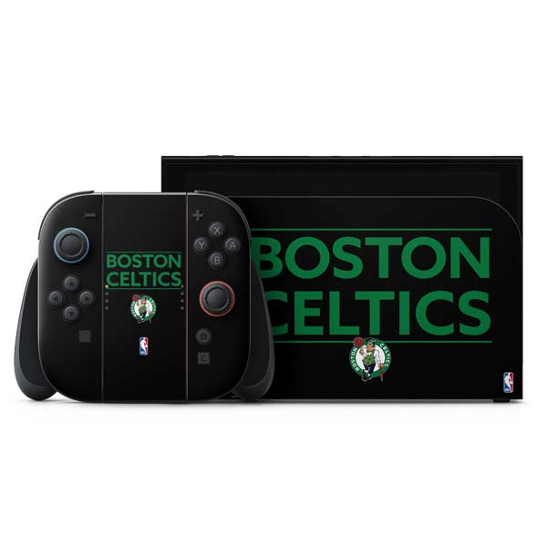 NBA Boston Celtics Standard - Black Nintendo Switch 2 (2025) with Joy-Con Skin