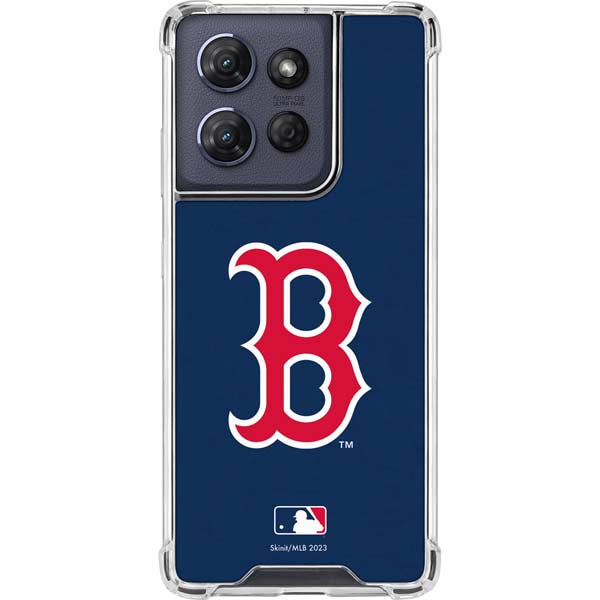 MLB Boston Red Sox - Solid Distressed Moto G 5G (2025) Clear Case