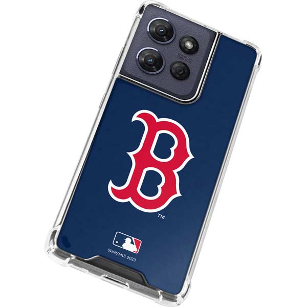 MLB Boston Red Sox - Solid Distressed Moto G 5G (2025) Clear Case