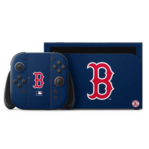 MLB Boston Red Sox - Solid Distressed Nintendo Switch 2 (2025) with Joy-Con Skin