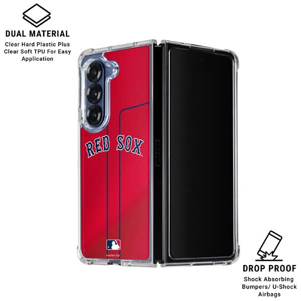 MLB Boston Red Sox Alternate/Away Jersey Galaxy Z Fold7 Clear Case
