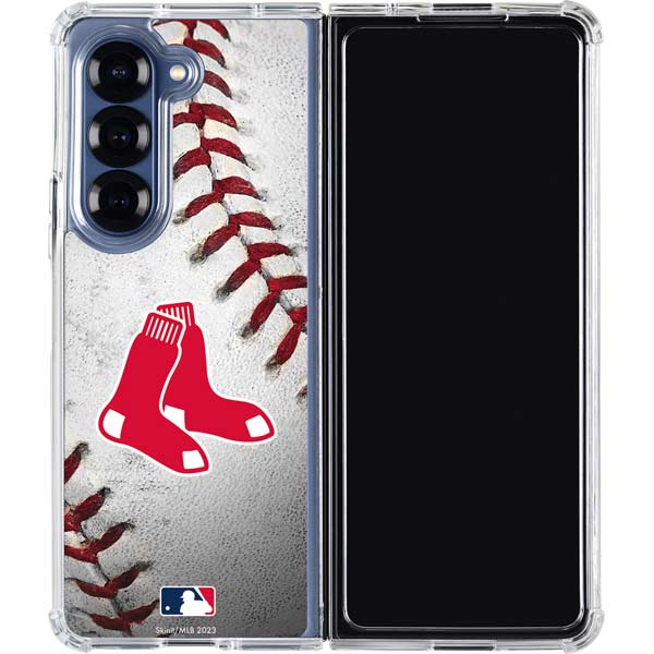 MLB Boston Red Sox Game Ball Galaxy Z Fold7 Clear Case