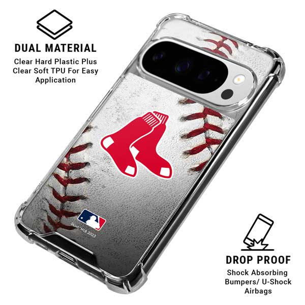 MLB Boston Red Sox Game Ball Google Pixel 10 Pro XL Clear Case