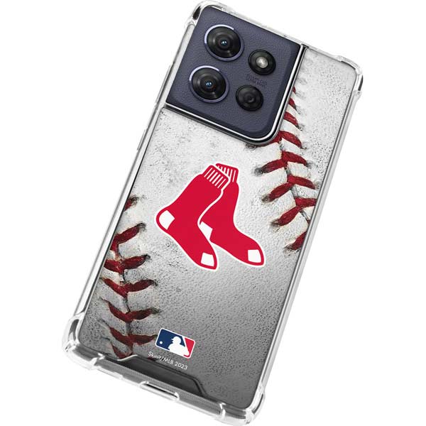 MLB Boston Red Sox Game Ball Moto G 5G (2025) Clear Case