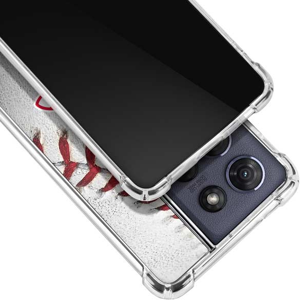 MLB Boston Red Sox Game Ball Moto G 5G (2025) Clear Case