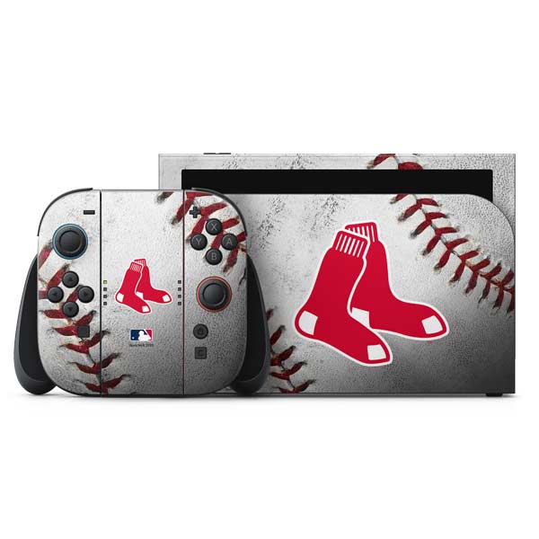 MLB Boston Red Sox Game Ball Nintendo Switch 2 (2025) with Joy-Con Skin