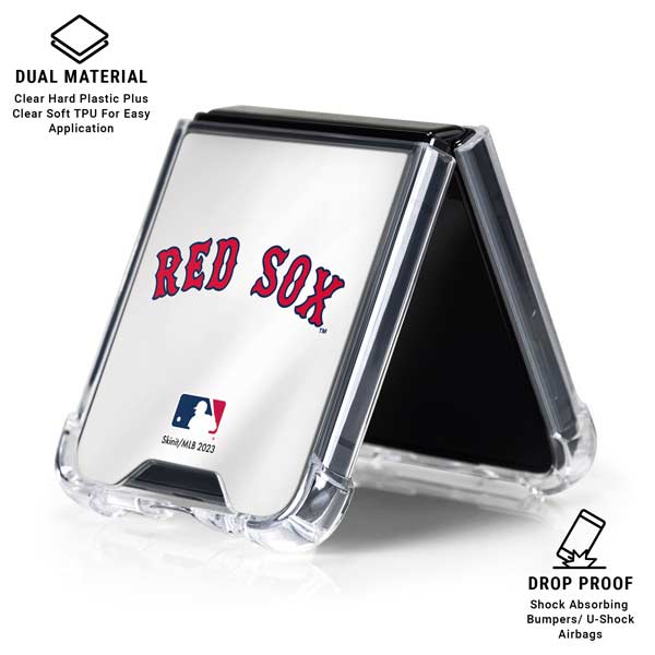 MLB Boston Red Sox Home Jersey Galaxy Z Flip7 Clear Case