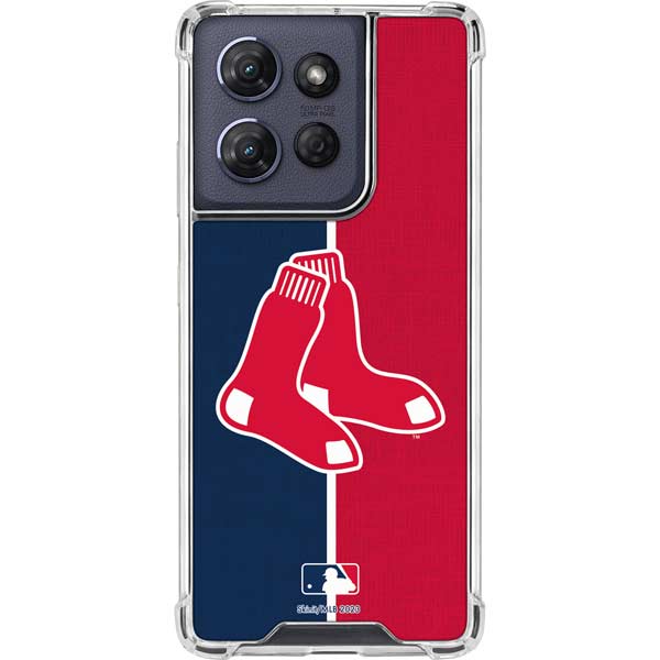 MLB Boston Red Sox Split Moto G 5G (2025) Clear Case