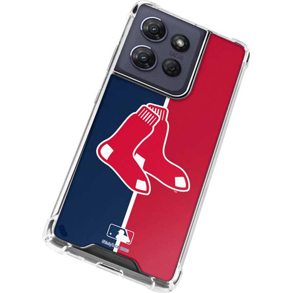 MLB Boston Red Sox Split Moto G Power 5G (2025) Clear Case