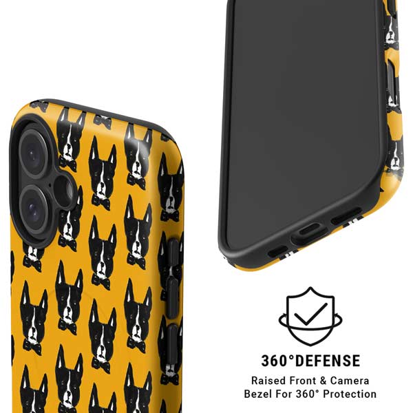 Bouffants and Broken Hearts Boston Terrier iPhone 16 Magsafe Impact Case