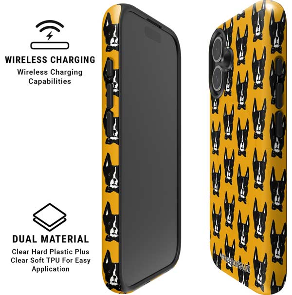 Bouffants and Broken Hearts Boston Terrier iPhone 16 Magsafe Impact Case