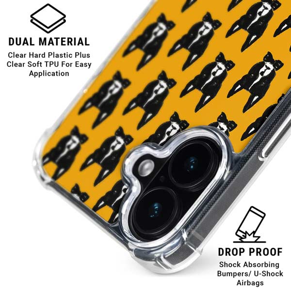 Bouffants and Broken Hearts Boston Terrier iPhone 17 Clear Case