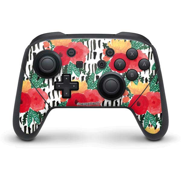 Bouffants and Broken Hearts Bouquets Print 3 Nintendo Skins
