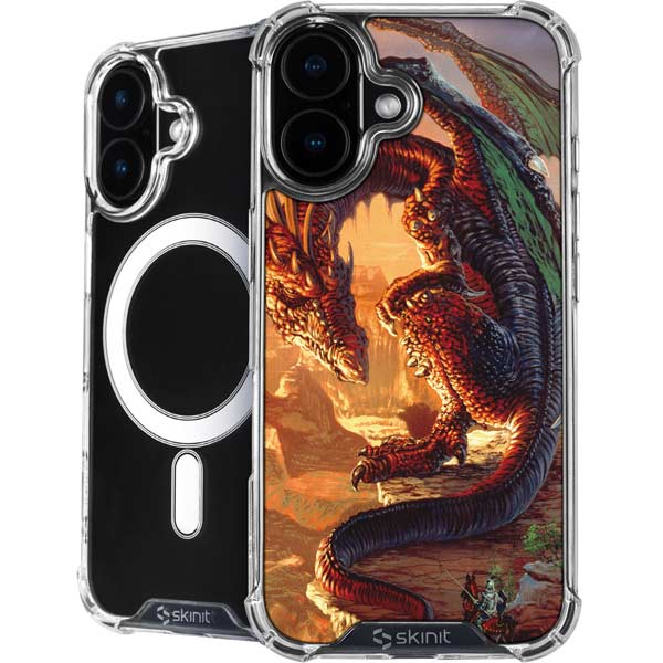 Bravery Misplaced Dragon and Knight by Ed Beard Jr iPhone 16 Plus MagSafe Case