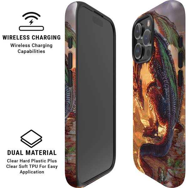 Bravery Misplaced Dragon and Knight by Ed Beard Jr iPhone 16 Pro Max Magsafe Impact Case