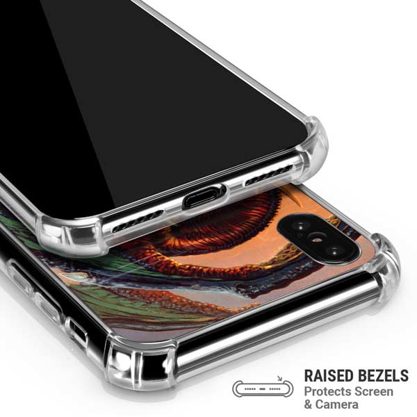 Bravery Misplaced Dragon and Knight by Ed Beard Jr iPhone X/XS Clear Case