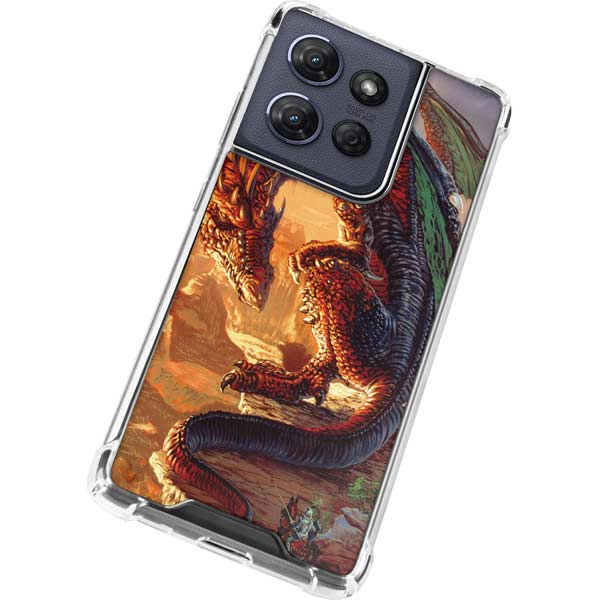 Bravery Misplaced Dragon and Knight by Ed Beard Jr Moto G 5G (2025) Clear Case