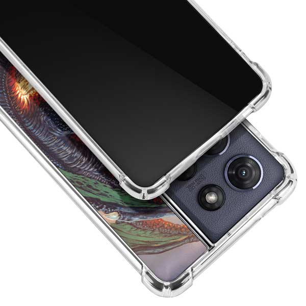 Bravery Misplaced Dragon and Knight by Ed Beard Jr Moto G 5G (2025) Clear Case