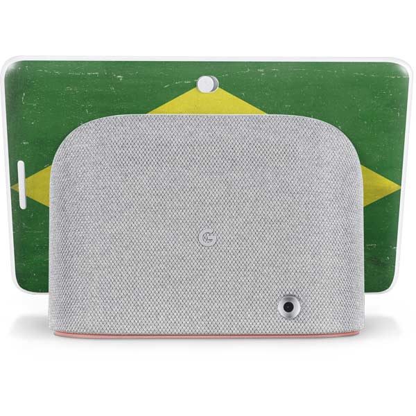 Brazil Flag Distressed Google Home Hub Skin