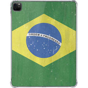 Brazil Flag Distressed iPad Pro 11in (2024) Clear Case