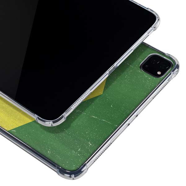 Brazil Flag Distressed iPad Pro 11in (2024) Clear Case