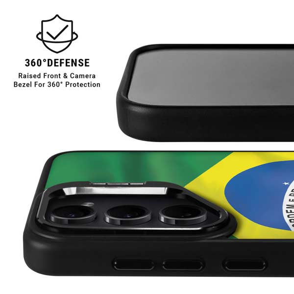 Brazil Flag Galaxy S26 Kickstand Case