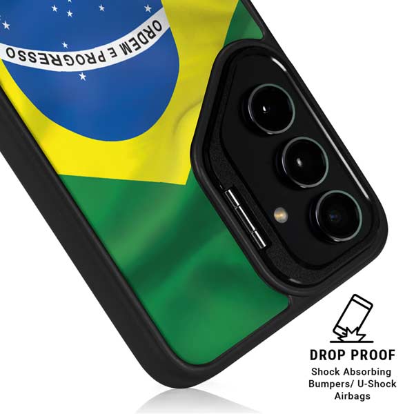 Brazil Flag Galaxy S26 Kickstand Case