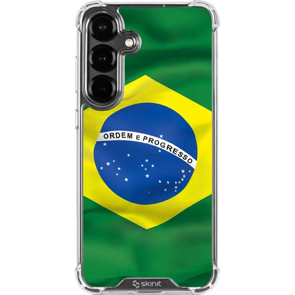 Brazil Flag Galaxy S26 Plus Clear Case