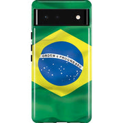 Brazil Flag Pixel Cases