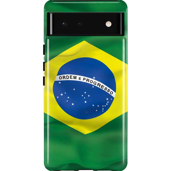 Brazil Flag Pixel Cases